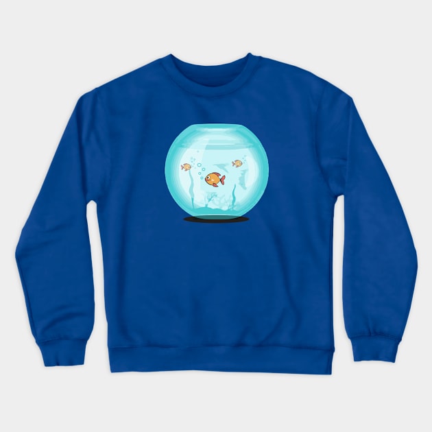 Happy Goldfish Crewneck Sweatshirt by Vin Zzep